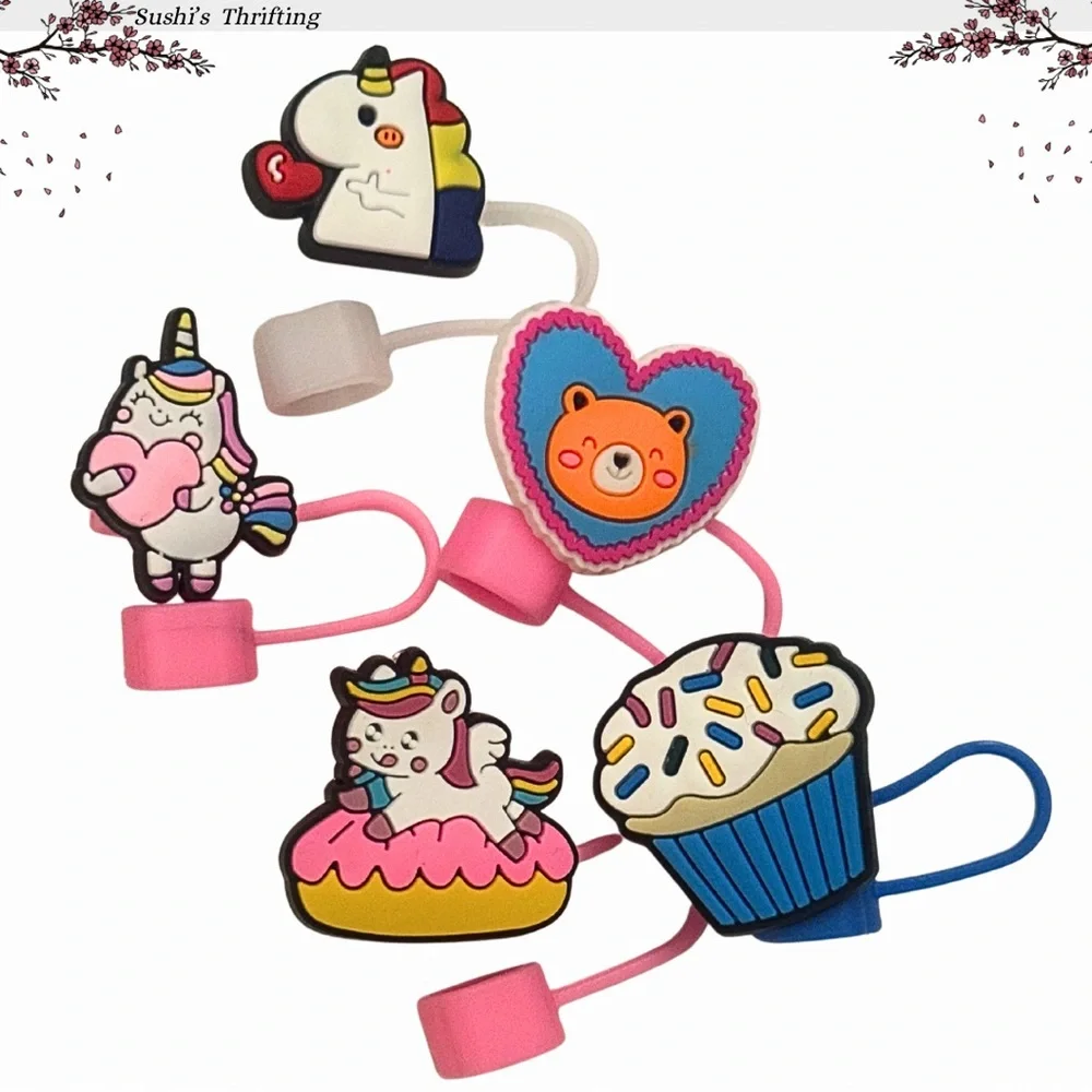 Cutie pie Straw Topper Set